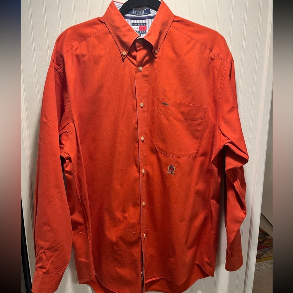 Burnt orange UT austin longhorn tommy hilfiger Button Down